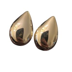 Vintage Park Lane gold tone tear drop clip on earrings with original box EVC